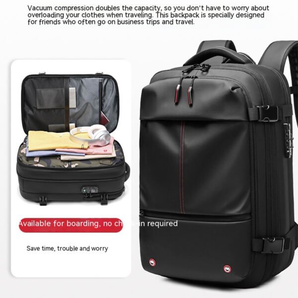 Travel Backpack Men's Business Multifunction Computer Bag Vacuum Compression Large-capacity Backpack - Image 8