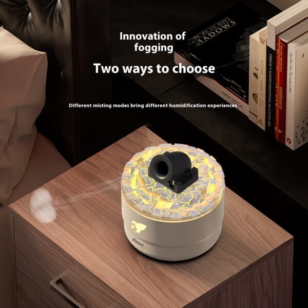 Battery Aroma Diffuser Convenient Home Bedroom Colorful Flame Ambience Light Large Spray Humidifier - Image 2