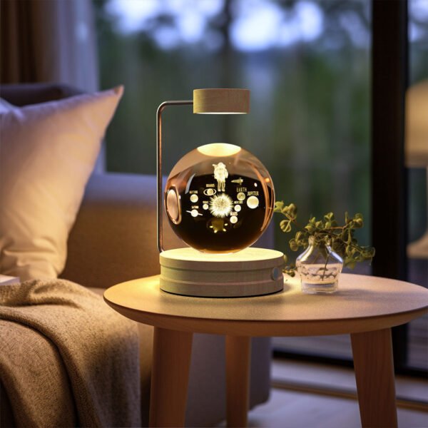 Crystal Ball Cosmic Dinosaur Indoor Night Light USB Power Warm Bedside Light Birthday Gift Night Lamp - Image 10