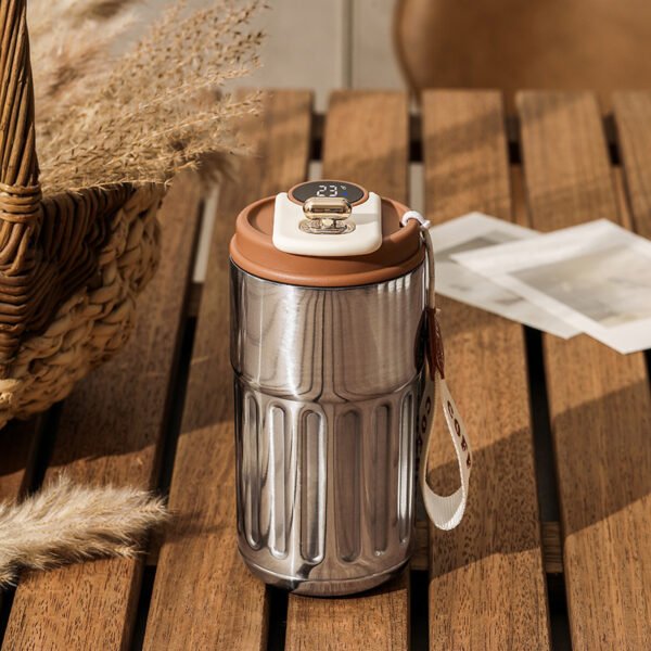 Smart Digital Thermal Bottle Portable Coffee Mug Stainless Steel Water Bottle In-Car Insulated Cup Keep Cold Vacuum Flasks 450ml - Image 3