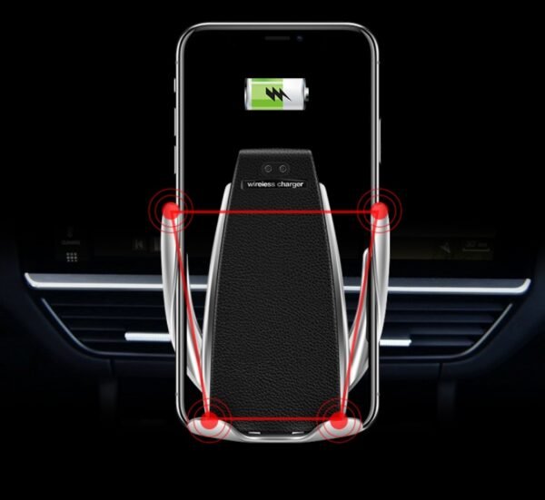 Car Wireless Charger 10W Induction Car Fast Wireless Charging With Car Phone Holder S5 - Image 3