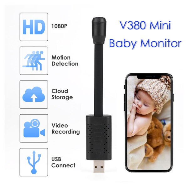 V380 Smart Baby Monitor – 1080P WiFi IP Camera with Loop Recording - Image 4