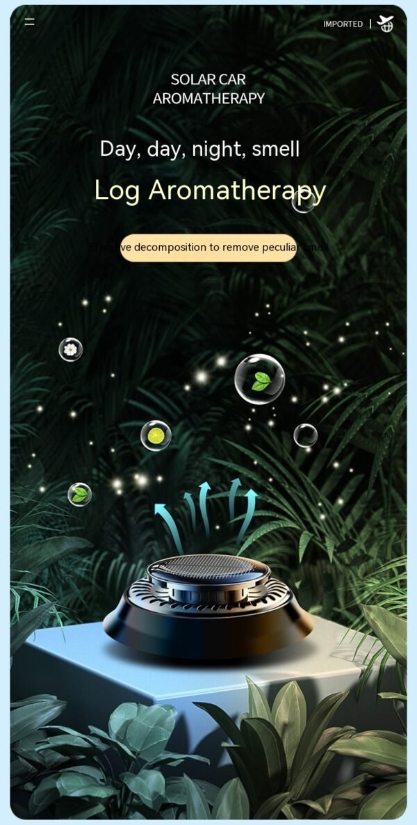 Solar Car Air Freshener – Rotating Double-Ring Fragrance Diffuser - Image 4