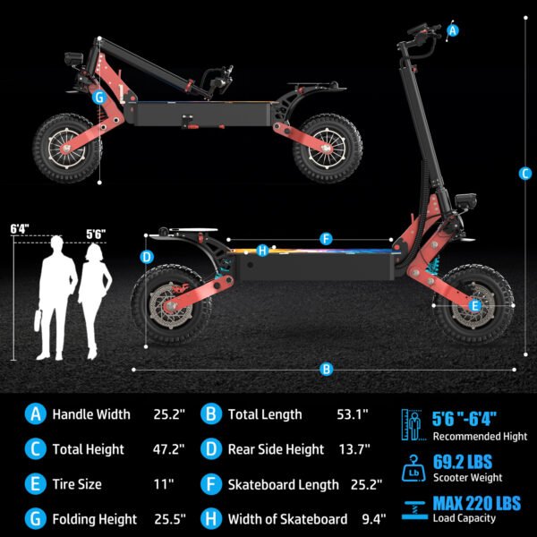 ASKGO K6 Pro Electric Scooter – 2000W Dual Motor, 45mph, 40-Mile Range - Image 3