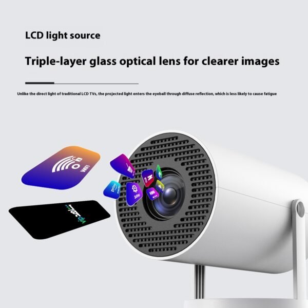 Compact Home Projector with Auto Focus – 180° Display - Image 5