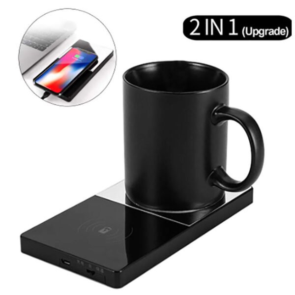 2-in-1 Cup Warmer – Wireless Charger for Coffee & Devices - Image 5