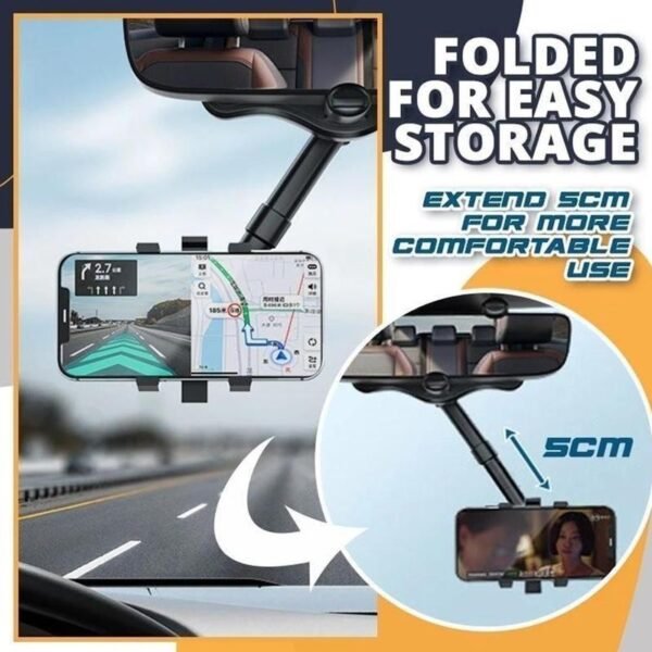 60° Mirror Phone Holder – Universal Car Mount - Image 8
