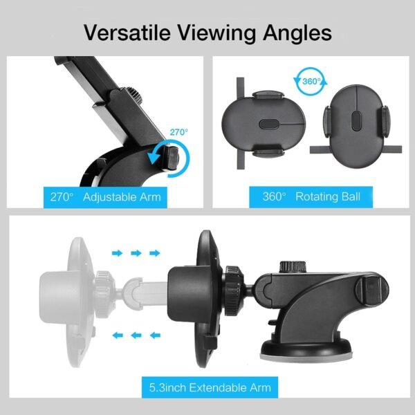 Car Phone Holder – Telescopic Suction Cup Mount - Image 10