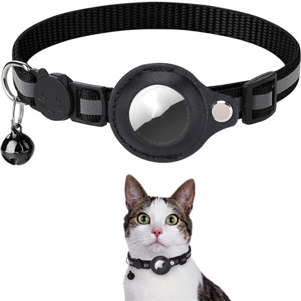 Reflective Waterproof Pet Collar with Airtag Holder – For Cats & Dog - Image 3