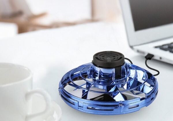 Mini LED Flying Spinner Drone – Fingertip UFO Toy for Kids - Image 2