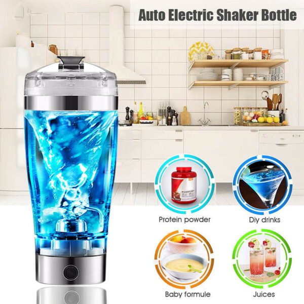 Electric Protein Shake Bottle – USB Rechargeable Blender Cup