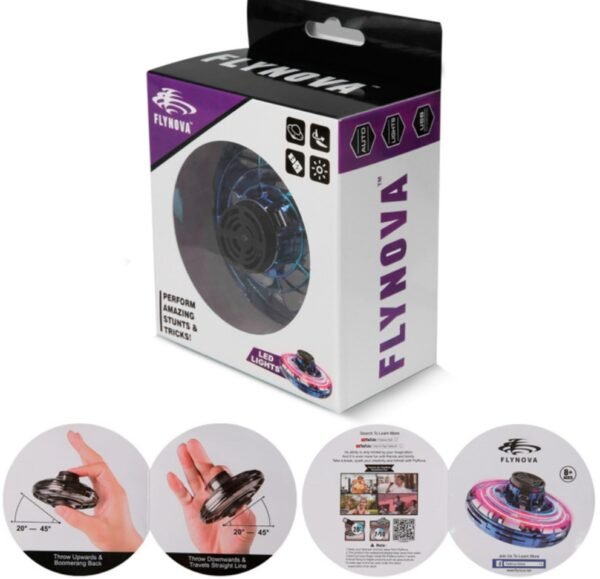 Mini LED Flying Spinner Drone – Fingertip UFO Toy for Kids - Image 7