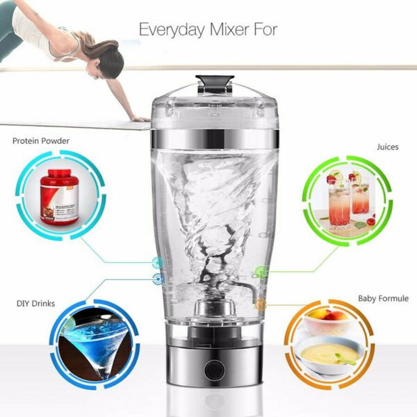 Electric Protein Shake Bottle – USB Rechargeable Blender Cup - Image 6