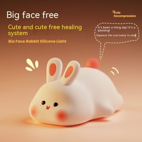 Cute LED Rabbit Night Light – Touch Sensor & Silicone Design - Image 8
