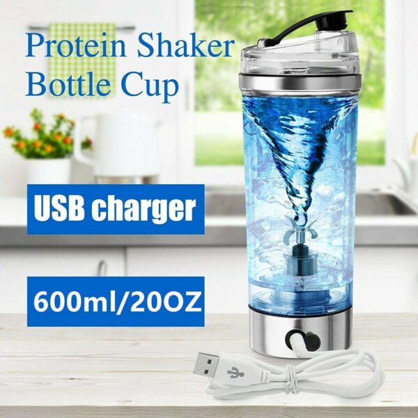 Electric Protein Shake Bottle – USB Rechargeable Blender Cup - Image 4