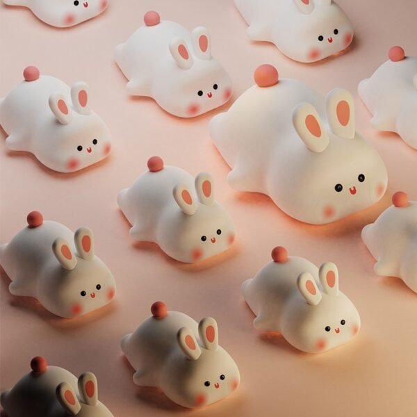 Cute LED Rabbit Night Light – Touch Sensor & Silicone Design - Image 4
