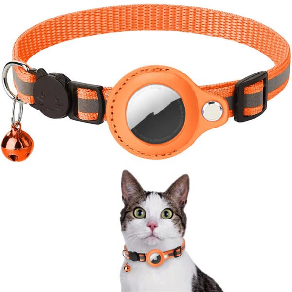 Reflective Waterproof Pet Collar with Airtag Holder – For Cats & Dog - Image 4