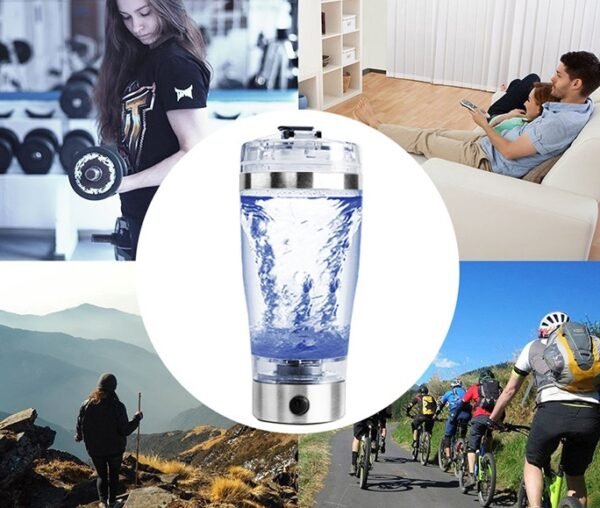 Electric Protein Shake Bottle – USB Rechargeable Blender Cup - Image 7