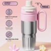 780ml Gradient Double Drink Thermal Cup Stainless Steel With Lid Coffee Cup Thermos Large Capacity Straw Cup For Male And Female - Image 3