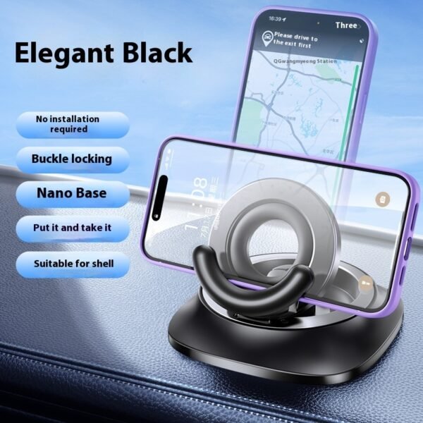 Magnetic Phone Holder with Vacuum Suction – Foldable & Adjustable Car Mount - Image 2