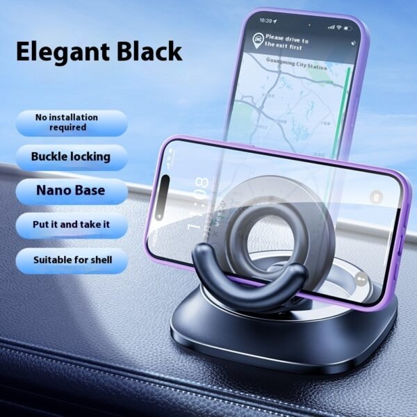 Magnetic Phone Holder with Vacuum Suction – Foldable & Adjustable Car Mount - Image 3