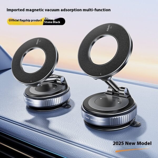 Magnetic Phone Holder with Vacuum Suction – Foldable & Adjustable Car Mount - Image 5