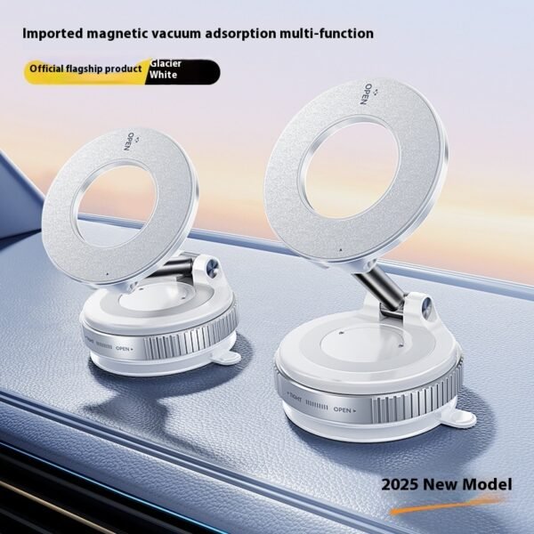 Magnetic Phone Holder with Vacuum Suction – Foldable & Adjustable Car Mount - Image 4