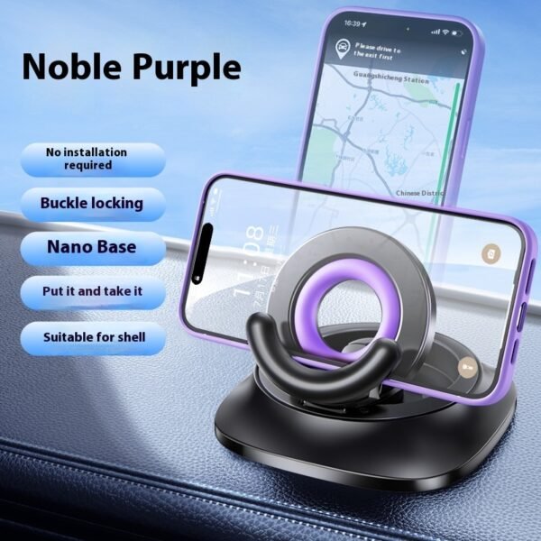 Magnetic Phone Holder with Vacuum Suction – Foldable & Adjustable Car Mount - Image 6