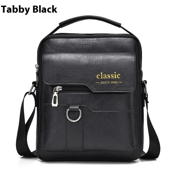 Men's PU Leather Messenger Bag – Retro Business Crossbody Backpack - Image 6